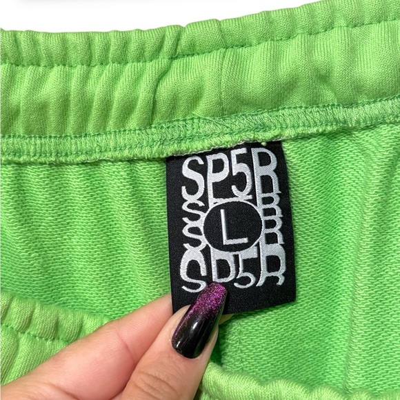 Sp5der Worldwide Green Sweatpants Joggers Size Large - Picture 3 of 6